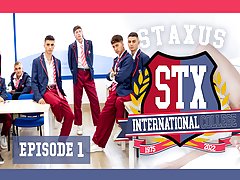 Staxus International College  Episode 01 (Story And Sex) : Young College Students Have Sex After School!
